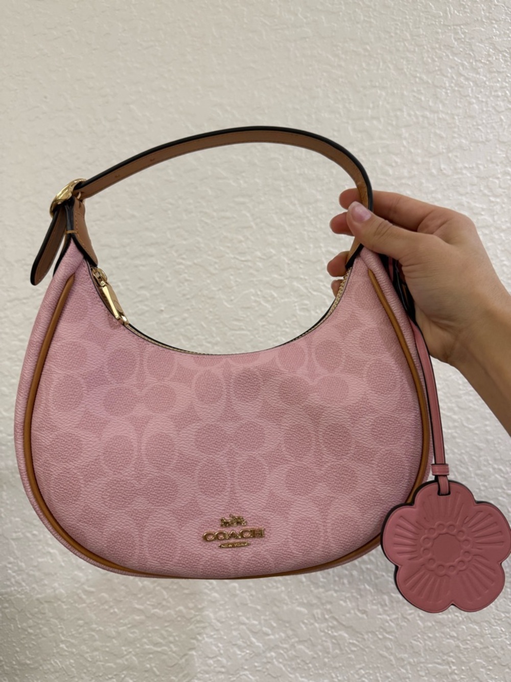NWT Coach Emily Pink Powder 2026 Limited Collection with charm - Picture 2 of 3